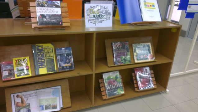 Books Display on Nutrition and Disaster Preparedness